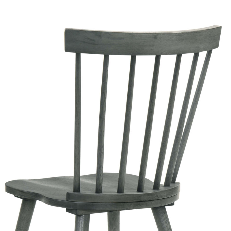 Ensemble de 2 chaises de salle à manger rustique moderne de style campagnard au design rétro facile à assembler, Gris