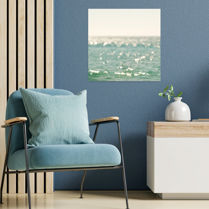 La Mer, art abstrait de l'océan côtier, H 18 po x l 18 po