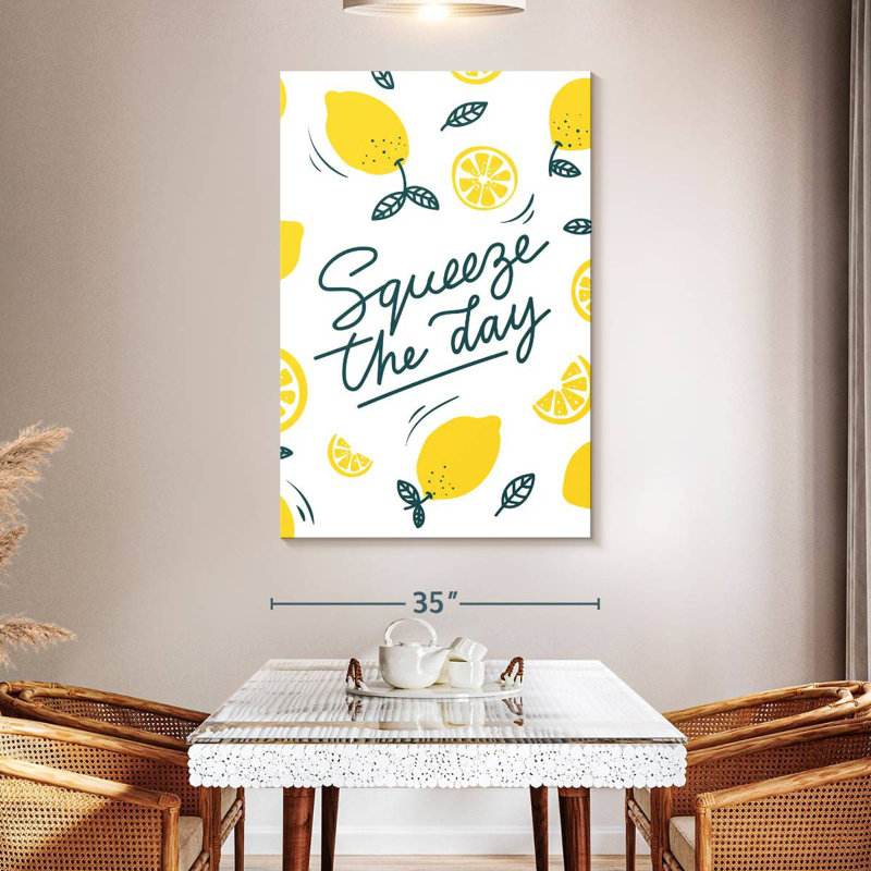 Yarlin Squeeze The Day Lemon Pattern, 51" H x 34" W