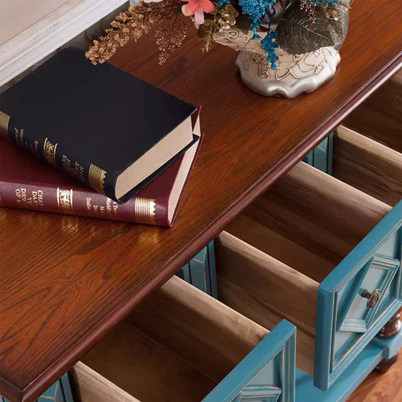 Console American Retro, Brun/bleu