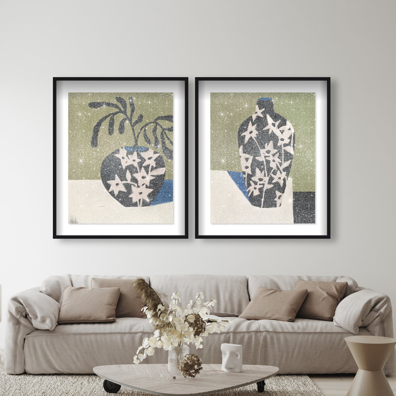 Noir Vase Set Set by Oliver Gal, 75"H x 63"W, Black Shadowbox