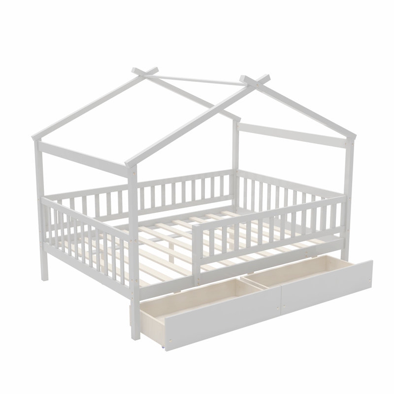 Hann Kids House Bed, Full, White