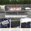 8 Piece Patio Furniture Set with 44" Propane Gas Fire Pit Table, Outdoor Sectional Conversation Set Wicker Rattan Sofa Set with Coffee Table-1203628016-1203628021