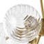 Lustre en métal 10 lumières G9 en laiton poli et en verre bullé, à intensité variable, homologué ETL