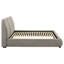 Grand lit plateforme tapissier Taupe