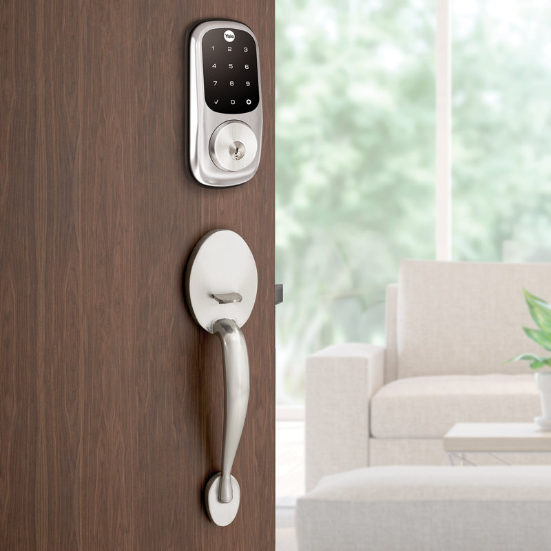 Pêne dormant à écran tactile Assure Lock avec ZigBee, Nickel satiné
