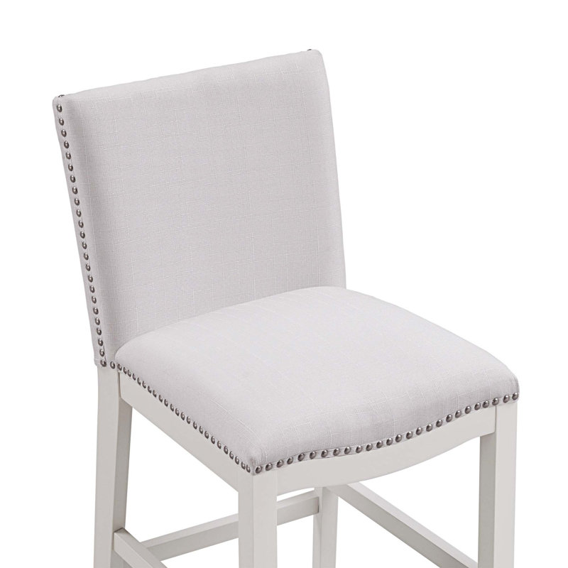 Tabouret de comptoir 25 po Delrosario, Blanc