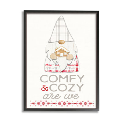 Gnome de Noël à carreaux rouge confortable et confortable
