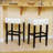 30-Inch Backless Ivory Leather Counter Stool