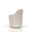 Fauteuil demi-tonneau pivotant cacao et ivoire