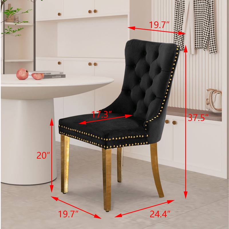 Chaise de salle à manger Orla, Noir
