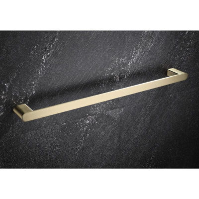 Quincaillerie de salle de bain 5 - Acier 304, antirouille, concept moderne, installation facile pour plusieurs pièces, ensemble de 5 luminaires en or brossé, qualité ternie, design, n'importe où, comprend toute la quincaillerie, teinte