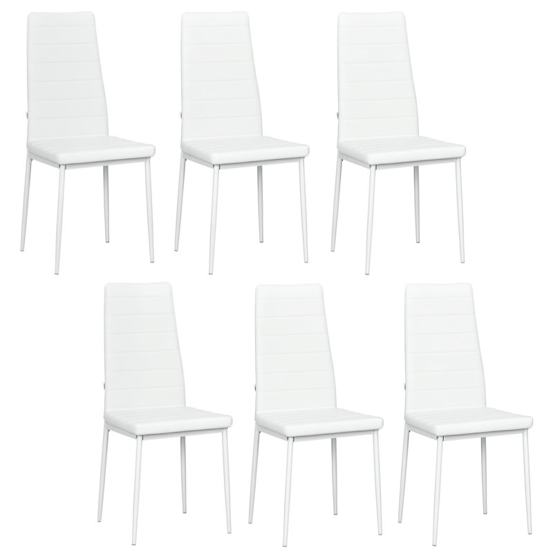 Chaise d'appoint à dossier plein capitonné non fini, Noir