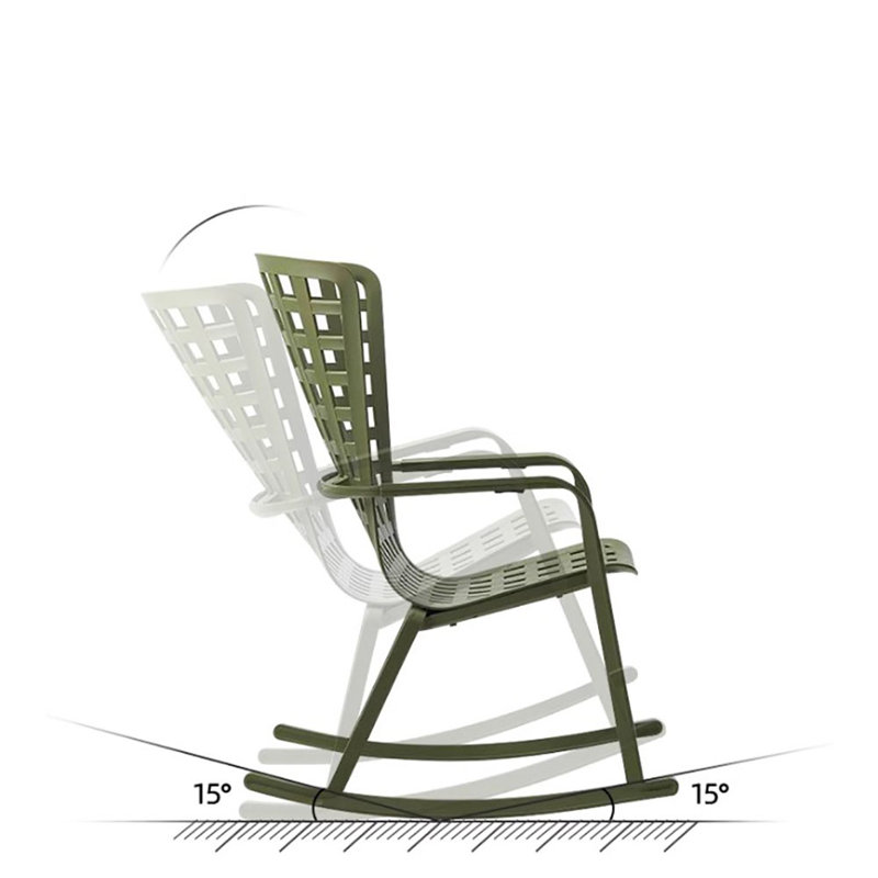 Chaise berçante de style italien, Vert, Vert