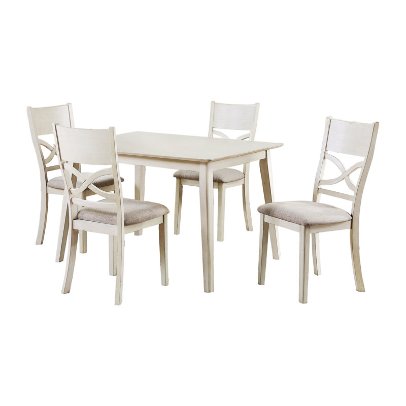 Ensemble de salle à manger multifonctionnel avec table rectangulaire et 4 chaises d'appoint