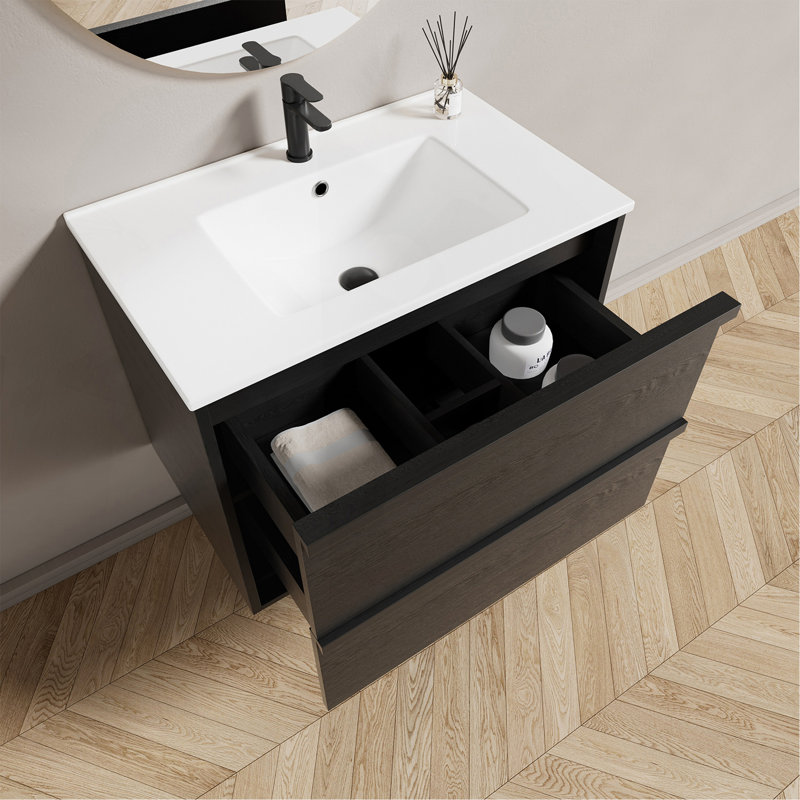 Meuble-lavabo 30 po avec lavabo en céramique, 32.28"