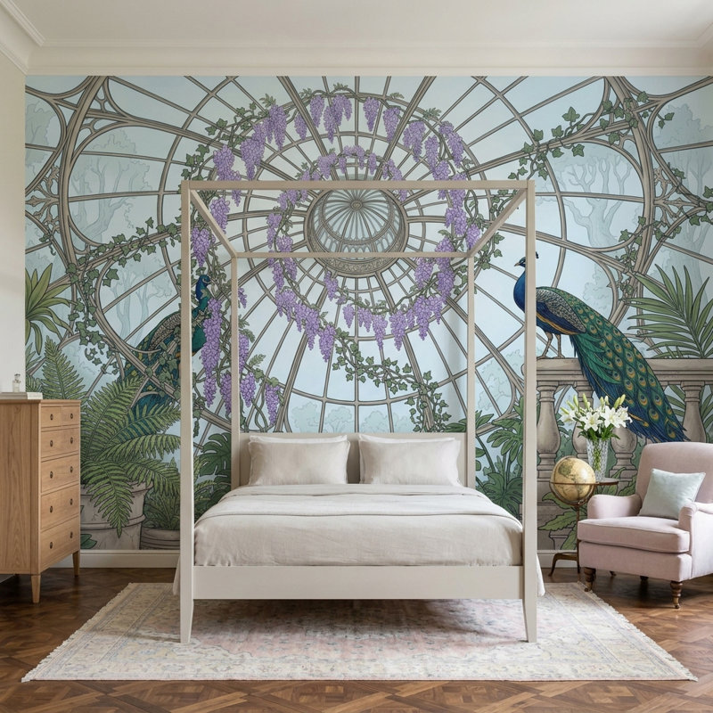 Décoration murale véranda amovible, 100 po x 96 po, Peler et coller