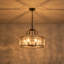 Lustre tambour en verre d'eau 6 lumières-165563377