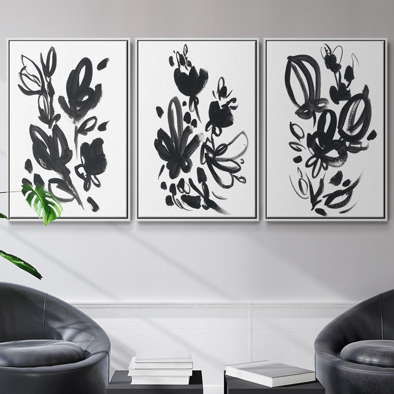 Cameo Bloom I 3 pièces, H 36 po x l 72 po, Blanc