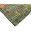 One-of-a-Kind Hand-Knotted 1960s 6'6" x 10'8" Wool Area Rug in Dark Green/Red/Yellow