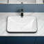 Lavabo de salle de bain rectangulaire en céramique semi-encastré blanc 22,05 "X 15,36" Topcraft-125360250