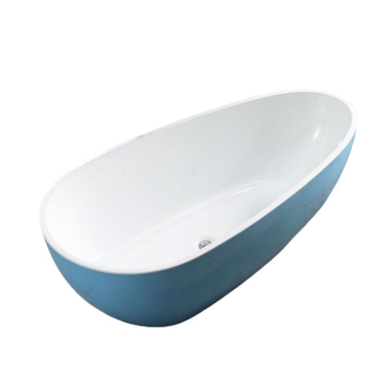 Baignoire moderne en acrylique bleu simple