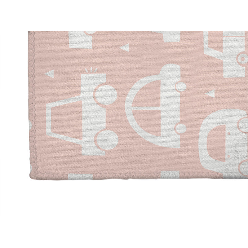 Driveway Colorized Kids Play Mat, Light Pink, Rectangle 2' x 3'