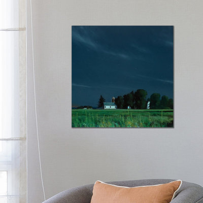 Aitkin City Limits At Night by Ben Bauer - Wrapped Canvas Painting