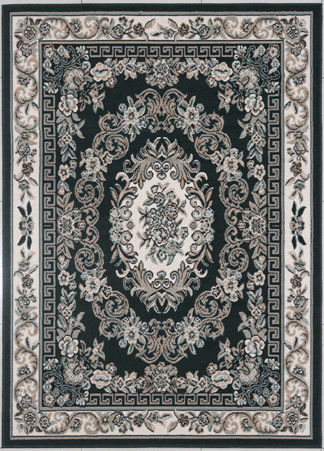 Tapis vert oriental Ledger