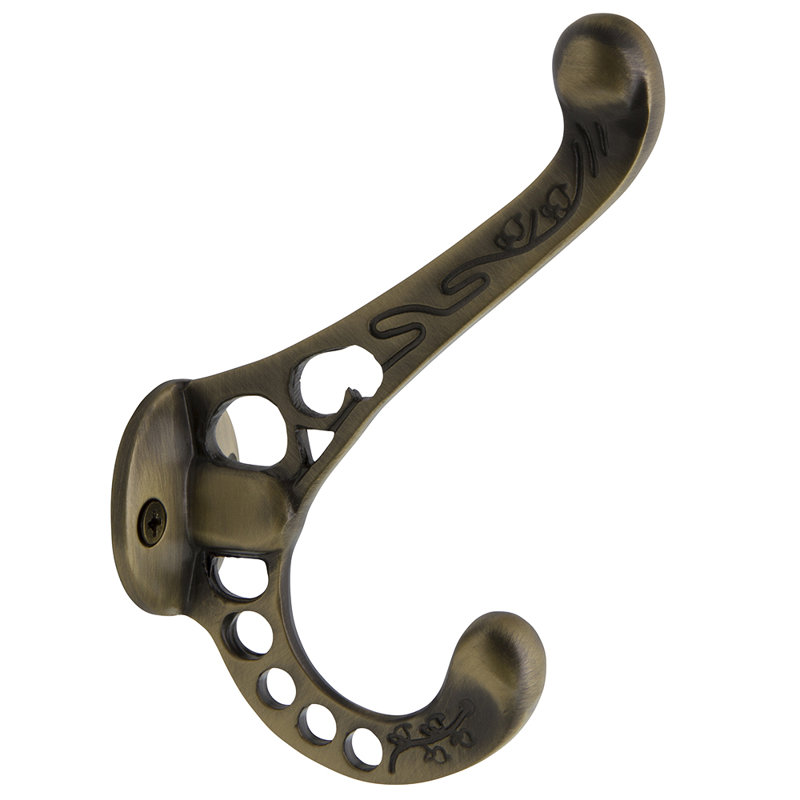 Victorian Coat Hook, Antique Brass