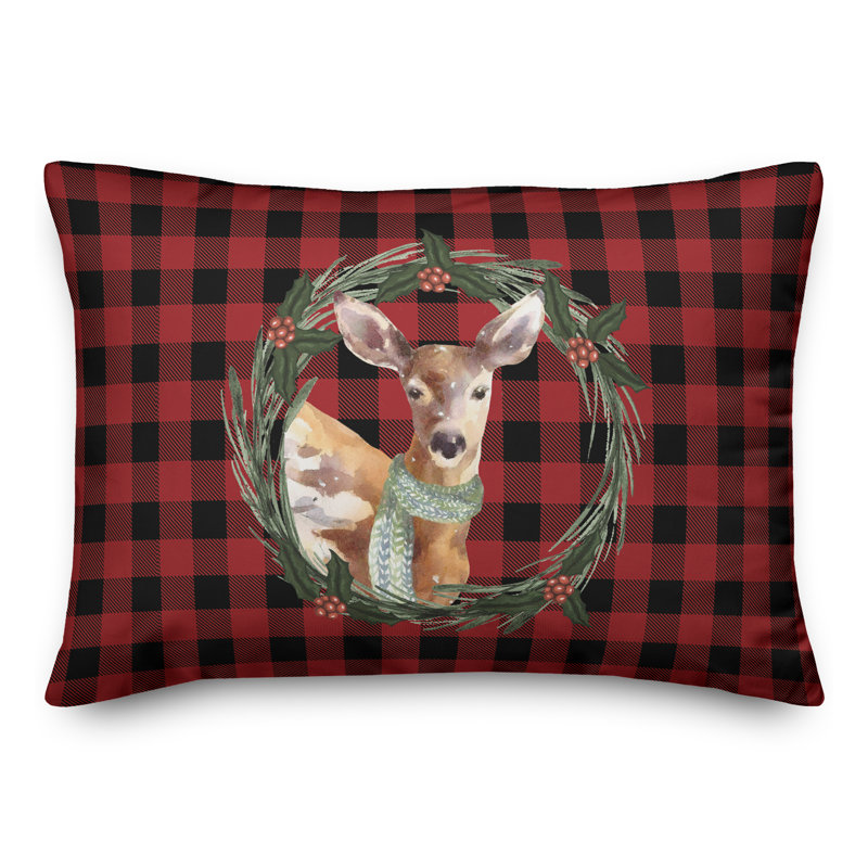 Checkered Reversible Throw Pillow