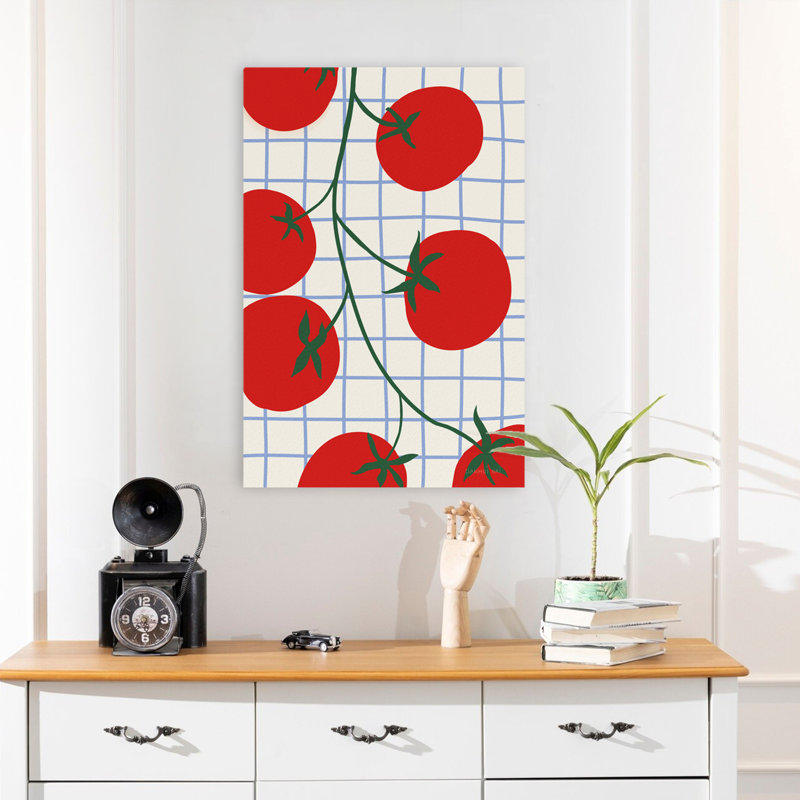Kitchen Tomatoes  Art Abstract Art Modern, 24" H x 16" W