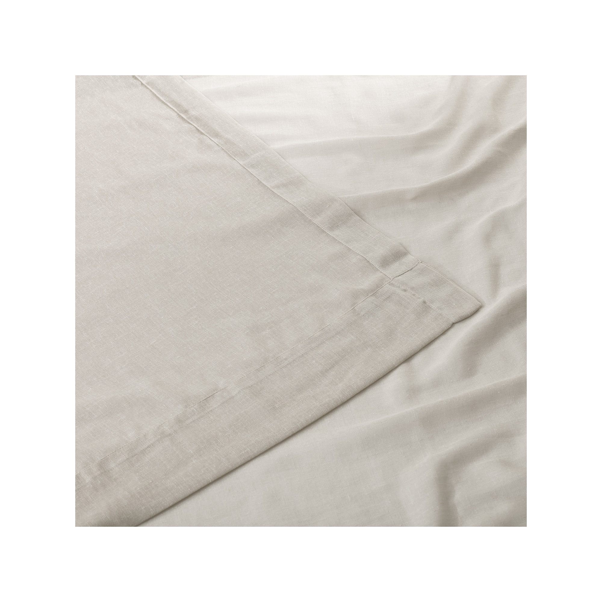 Larsa Sheer Linen Blend Curtain, 50" W x 120" L, Gardenia Faux
