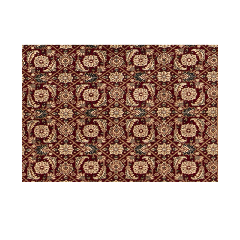 Tapis brun / rouge / noir noué à la main de haute qualité