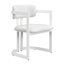 Ensemble de 2 chaises de salle à manger rembourrées en tissu avec structure en métal beige, capacité de poids de 265 lb