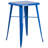 Toquerville Square Metal Indoor-Outdoor Bar Table Set with 2 Stools with Backs-22243637