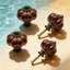 Vintage Ceramic Pumpkin Cabinet Knobs And Drawer Pulls With Mounting Hardware, With Bronze Base For Furniture And Doors-125138554-125138555