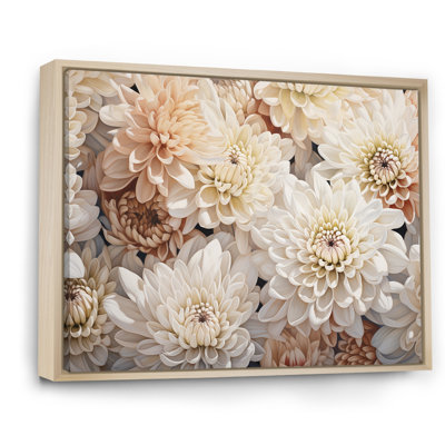 " Pure White Chrysanthemums Mosaic II "