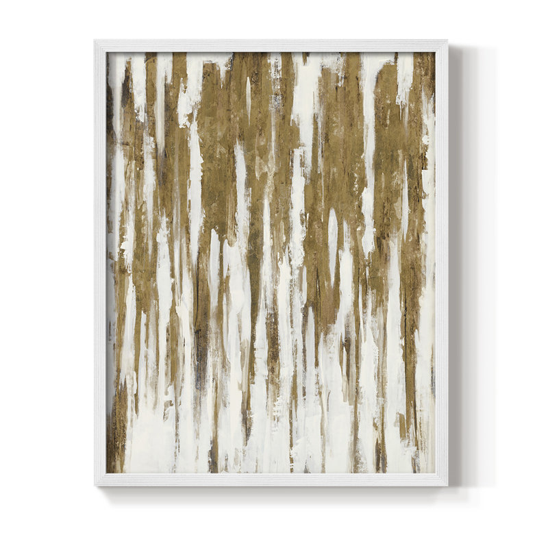 Goldsicles, reproduction encadrée - bois massif, H 30 po x l 24 po, Blanc
