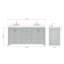 Meuble-lavabo double avec plateau Abshire 73-93359379