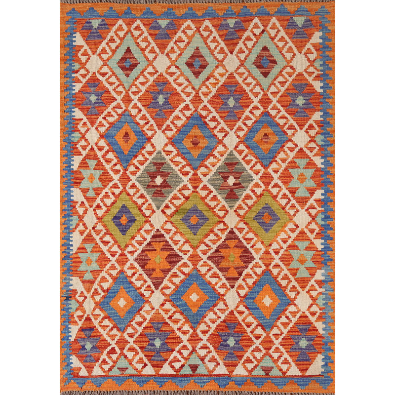 Tapis oriental en laine South Western Kilim 4x6
