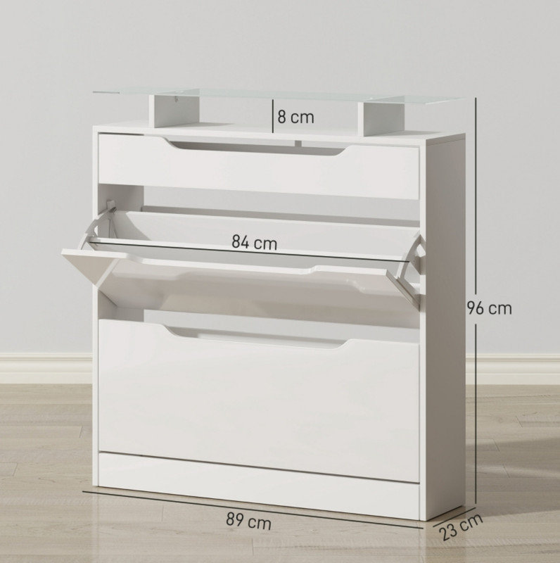 16 Pair Flip Down Shoe Storage