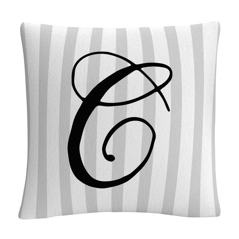 Coussin décoratif à rayures ABC, C