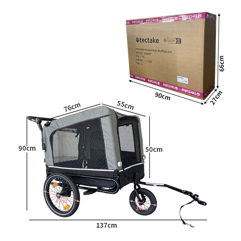 Remorque porte-vélo pliable pour l'extérieur