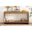 3 - Drawer Vertical Slatted Console Table With Rounded Edges, Brown And Wood Veneer, Stable For Home Drawers, Groove Design, Round Edge, Ample Storage In-1280418908