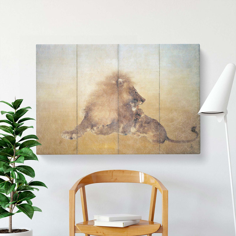 Lion by Takeuchi Seiho - Wrapped Canvas Print, 50cm H x 76cm W x 3cm D