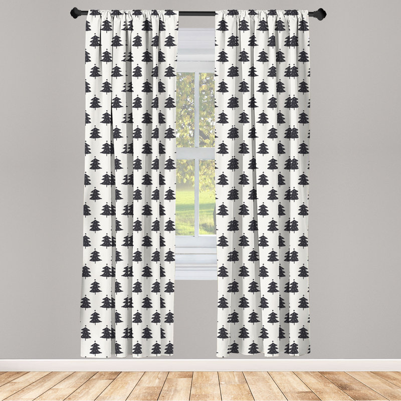 Paire de rideaux semi-transparents avec passe-tringle, 28 po x 84 po