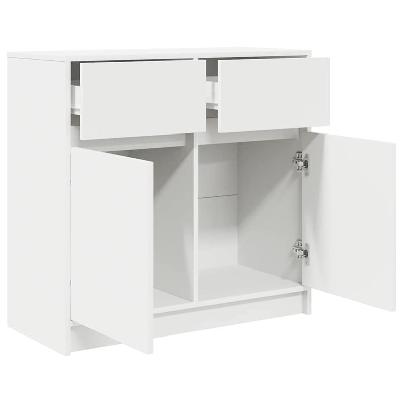 Sideboard With Drawer 80X34x76 Cm Engineered Wood, White