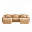 Canapé modulaire en tissu avec 2 repose-pieds Teddy, sans assemblage-118028282