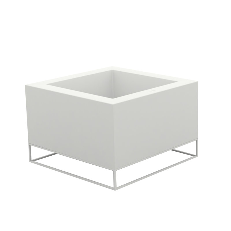 Pot de fleurs en résine Vela, Blanc, H 15,75 po x l 23,5 po x P 23,5 po